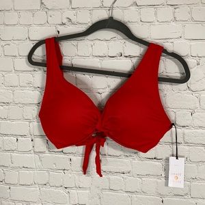 2/$20 Shade and Shore BNWT red wired bikini top 36D